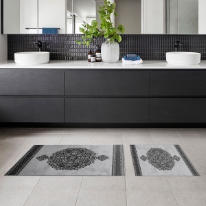 Set covorase baie 2 piese, Ultra Cozy, UnicUtil, Gri