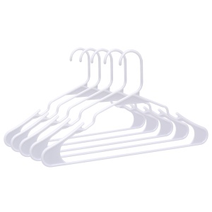Umeraș din Plastic cu design ergonomic, pentru tricouri, Alb, 1 bucata