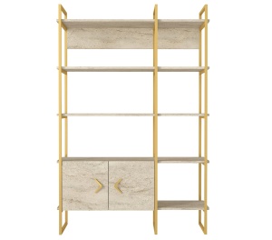 Biblioteca, Golden Edge, UnicUtil, 120 x 39 x 180 cm, Crem - Img 5
