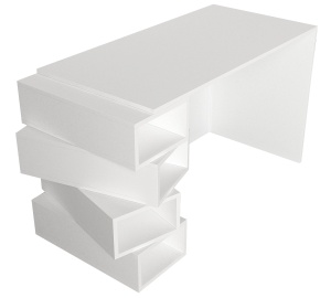 Birou, Geo Space, UnicUtil, 130 x 60 x 75 cm, Alb, UUDESK20 - Img 8