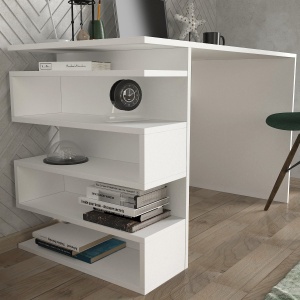 Birou, Modern Space, UnicUtil, 120 x 60 x 75 cm, Alb - Img 5