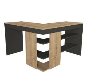 Birou Multifuncțional, Modern Workspace, UnicUtil, 120 x 45 x 73.8 cm, Bardolino-Antracit, UUDESK05 - Img 5