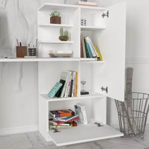 Birou, Smart Space, UnicUtil, 149.5 x 61.8 x 120 cm, Alb, UUDESK25 - Img 5