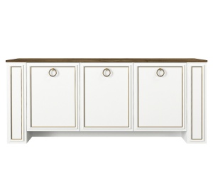 Comoda televizor, Royal Charm, UnicUtil, 180 x 45 x 76 cm, Alb-Auriu, UUCOM05 - Img 5