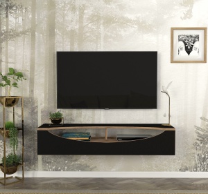 Comodă televizor Urban Elegance, 120 x 29.6 x 23.8, Negru, UnicUtil