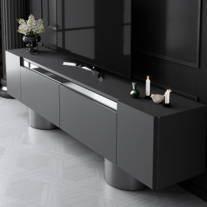 Comoda TV, Bohem Anthracite, UnicUtil, Antracit-Argint, Lățime: 180 cm, Înălțime: 50 cm, Adâncime: 30 cm - Img 4