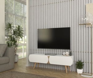 Comoda TV, Elegant Point, UnicUtil, Alb-Crem - Img 3