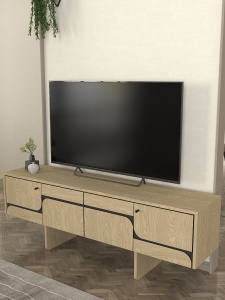 Comoda TV, Smart Balance, UnicUtil, Gri Crem - Img 5
