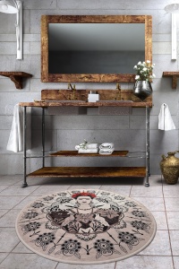 Covoras de baie, Elegant Design, 100 cm, UnicUtil, Multicolor - Img 1