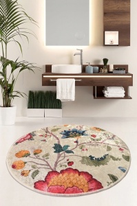 Covoras de baie, Sophisticated Texture, 100 cm, UnicUtil, Multicolor