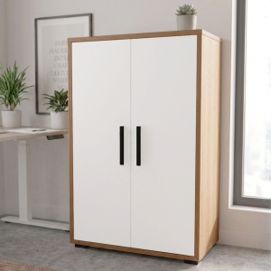 Dulap birou UnicUtil Alb - Stejar 80 x 35 x 109 cm - Img 2