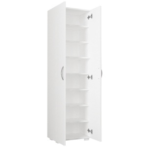 Dulap de bucătărie din pal melaminat Abel, alb, design modern și funcțional pentru organizare eficientă, 48.6 x 31.4 x 173 cm - Img 6