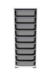 Dulap multifunctional, Shell ripple, UnicUtil, Culoarea Alb Gri - Img 5