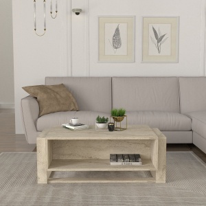 Masa De Cafea, Stone Craft, UnicUtil, 106.4 x 60 x 40.4 cm, Crem, UUMC25 - Img 3