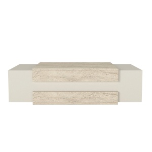 Masa de cafea, Stone Line, UnicUtil, 110 x 57 x 31 cm, Crem - Img 5