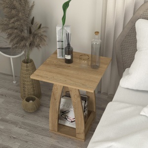Măsuță de cafea Deros din pal melaminat – design compact și modern pentru spații elegante, 45 x 45 x 56 cm - Img 4