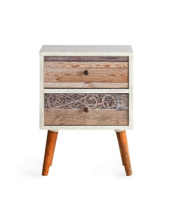 Noptiera, Modern Vintage, UnicUtil, 40 x 55 x 35 cm, Alb - Nuc