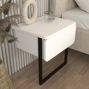 Noptieră, Vala Nightstand, UnicUtil, Alb - Img 5