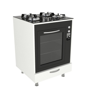 Organizator Bucatarie, Power Duo, UnicUtil, 60 x 58.8 x 85 cm, Alb - Img 4