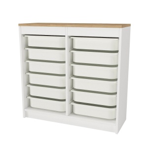 Organizator, Compact Storage, UnicUtil, 89 x 34 x 85 cm, Alb-Maro - Img 7
