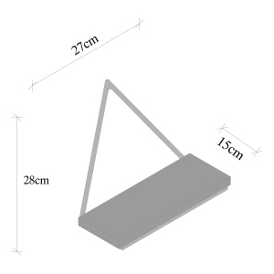 Raft perete, Modern Edge, UnicUtil, 27 x 28 x 15 cm, Negru Nuc Inchis - Img 5