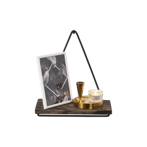 Raft perete, Modern Edge, UnicUtil, 27 x 28 x 15 cm, Negru Nuc Inchis - Img 3