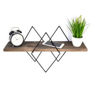 Raft perete, Smart Design, UnicUtil, 41 x 32 x 15 cm, Nuc Negru - Img 3