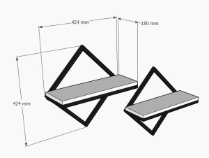 Rafturi perete, Classic Shelf, UnicUtil, 42 x 42 x 15 cm, Alb - Img 5