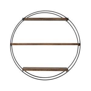 Rafturi perete, Minimal Space, UnicUtil, 60 x 60 x 14 cm, Negru Nuc - Img 3
