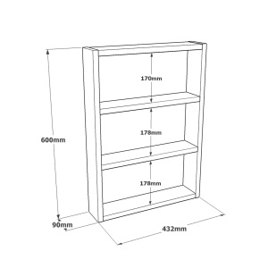 Rafturi perete, Modern Finish, UnicUtil, 43 x 60 x 9 cm, Pin - Img 5
