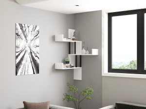 Rafturi perete, Smooth Finish, UnicUtil, 105 x 60 x 20 cm, Alb - Img 4