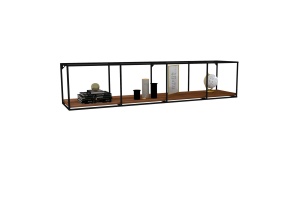 Rafturi perete, Solid Edge, UnicUtil, 120 x 30 x 30 cm, Nuc Negru - Img 2