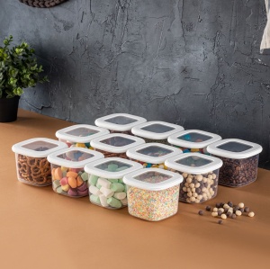 Set 12 recipiente alimentare , UnicUtil, Premium Modern, Alb - Img 1