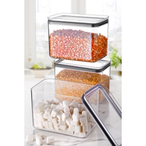 Set 3 recipiente alimentare , UnicUtil, Sturdy Elegant, Transparent - Img 1