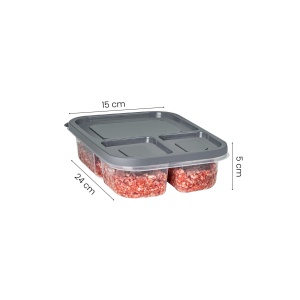 Set 4 caserole plastic , UnicUtil, Modern Sturdy, Antracit - Img 3