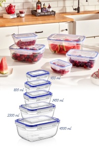 Set 5 caserole plastic , UnicUtil, Versatile Elegant, Transparent - Img 4