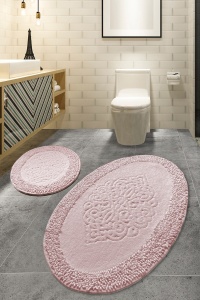 Set covorase baie 2 piese, Chic Finish, UnicUtil, Roz, Multicolor
