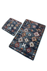 Set covorase baie 2 piese, Elegant Design, UnicUtil, Multicolor - Img 2