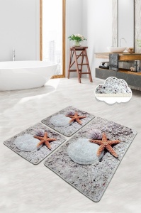 Set covorase baie 3 piese, Luxury Touch, UnicUtil, Multicolor - Img 1