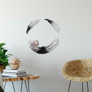 Accesorii Decorative Perete, Storm root, UnicUtil, Culoarea Negru Alb - Img 3