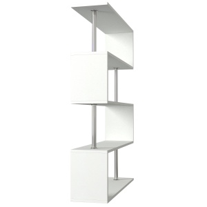 Biblioteca, Geometric Haven, UnicUtil, 90 x 25 x 129 cm, Alb - Img 8