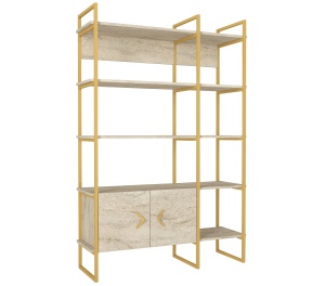 Biblioteca, Golden Edge, UnicUtil, 120 x 39 x 180 cm, Crem - Img 6