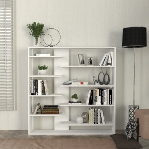 Biblioteca, Linear FlowPro, UnicUtil, 125 x 22 x 126 cm, Alb, UUBIB46 - Img 1