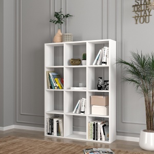 Biblioteca, Pure Harmony, UnicUtil, 93.6 x 22 x 124.2 cm, Alb - Img 3