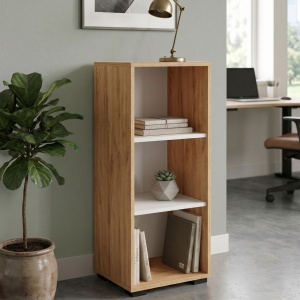 Biblioteca UnicUtil Alb - Stejar 40 x 35 x 109 cm - Img 3
