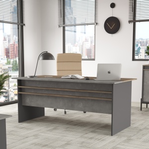 Birou executiv UnicUtil Maro - Gri Antracit 180 x 89.5 x 75 cm - Img 2