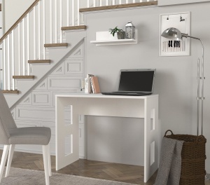Birou, Minimal Space, UnicUtil, 90 x 45 x 73.8 cm, Alb, UUDESK30 - Img 2