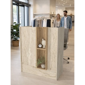 Birou recepție, Bonveno Front Desk, UnicUtil, Travertin-Bej