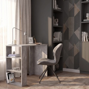 Birou Simplu, Design Modern, UnicUtil, 90 x 40 x 73.8 cm, Gri Beton - Img 2