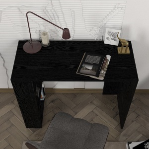 Birou Simplu, Design Modern, UnicUtil, 90 x 40 x 73.8 cm, Negru - Img 4